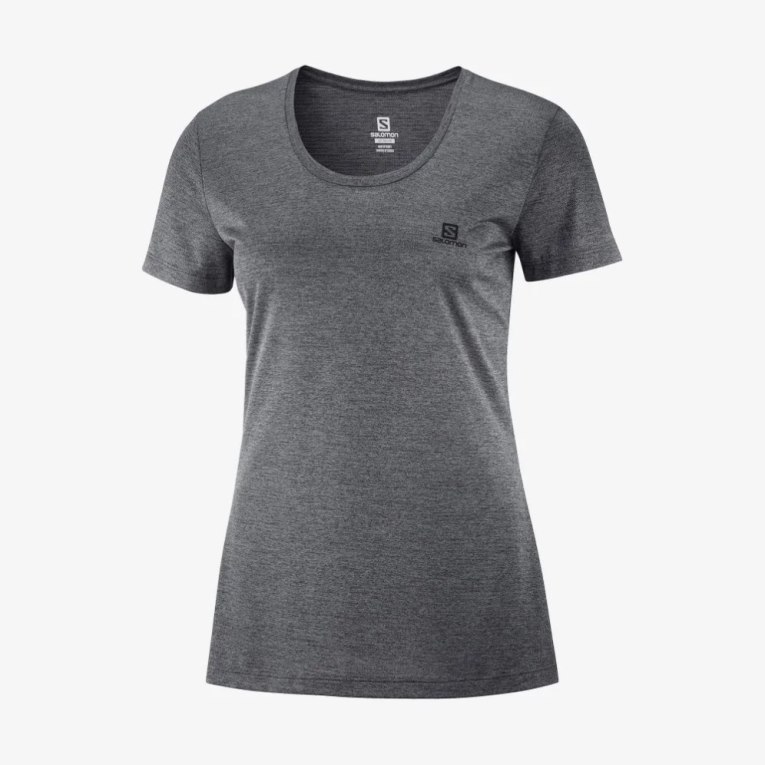 Camiseta Salomon Agile Corta Sleeve Mujer Negros | MX YODF468